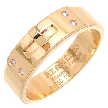 HERMES #53 Kelly PM Women's Ring 750 Pink Gold No. 12.5