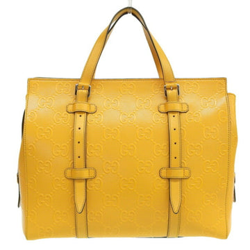 Gucci GG embossed leather tote bag 625774 yellow