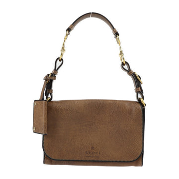GUCCI Horsebit Shoulder Bag 338998 Leather Brown Gold Hardware One Handbag