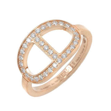 HERMES Chaine duncre Contour #48 Ring Diamond K18 PG Pink Gold 750 dancre