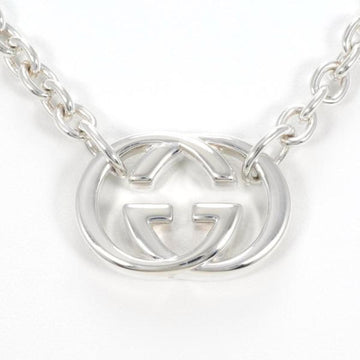 GUCCI Interlocking G Silver Necklace Total Weight Approx. 27.4g 40cm Jewelry Wrapping Free