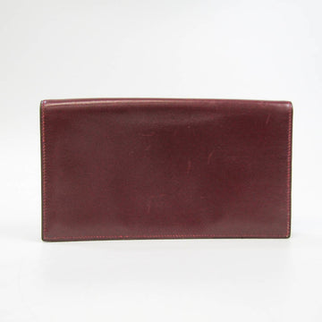 HERMES Women's Leather Long Bill Wallet [bi-fold] Bordeaux