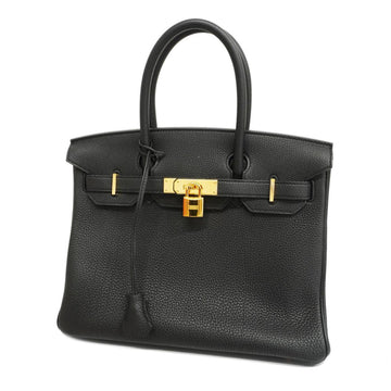 HERMES handbag Birkin 30 Z engraved Togo black ladies