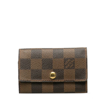 LOUIS VUITTON Damier Multicle 6 Row Key Case N62630 Brown PVC Leather Ladies