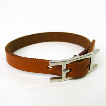 Hermes Hapi III Barenia Leather Wrap Bracelet Natural