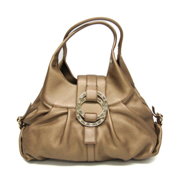 BVLGARI Chandra 32303 Women's Leather Tote Bag Gold