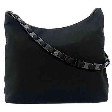 SALVATORE FERRAGAMO Shoulder Bag Black AQ-21 8801 Nylon Plastic Tote Chain