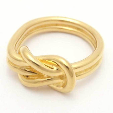 HERMES scarf ring metal gold unisex