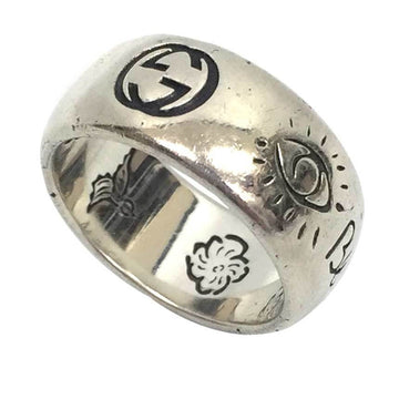 Gucci ring blind for love 5455247 AG925 silver #15 day size approx. 14 multi-illustration bird flower eye heart