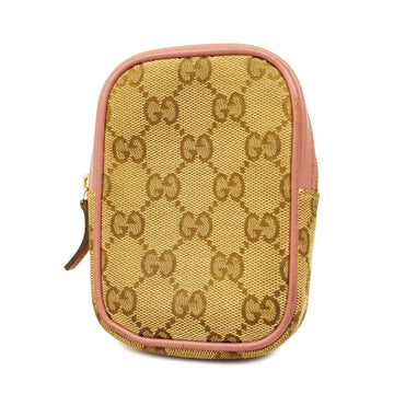 GUCCIAuth  Pouch 548393 Women's GG Canvas,Leather Beige,Pink