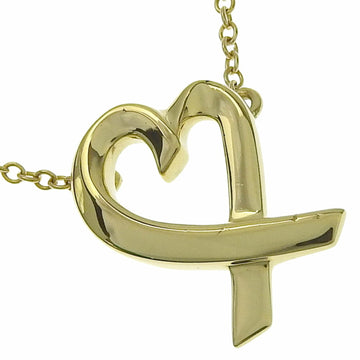 TIFFANY&Co. Loving heart necklace Paloma Picasso K18 yellow gold Made in the USA Approx. 2.6g Women's