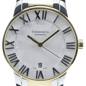 TIFFANY&Co. Atlas Dome Watch Gold & Steel Swiss Made Silver/Gold Automatic Winding Analog Display White Dial Men's