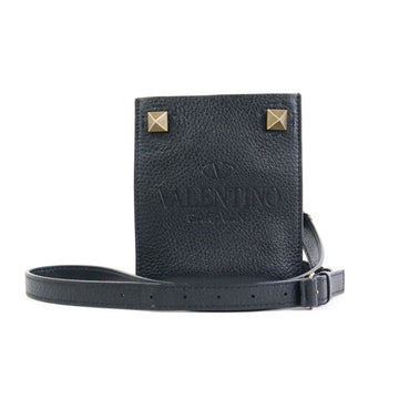 VALENTINO GARAVANI Garavani Crossbody Shoulder Bag Mini Pochette Leather Black Unisex