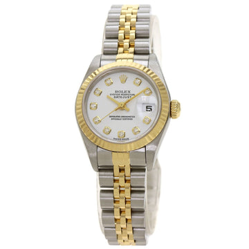 Rolex 79173G Datejust 10P Diamond Watch Stainless Steel/SSxK18YG Ladies ROLEX