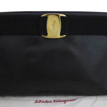 Salvatore Ferragamo Bag Vala Black Leather Shoulder Ladies