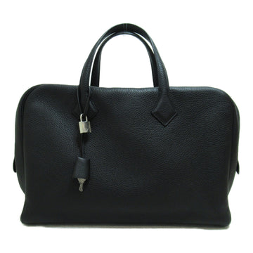HERMES Victoria 2 Black handbag Black Noir Black Taurillon Clemence leather