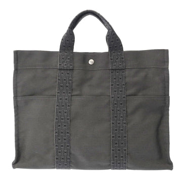 HERMES Yale Line MM Gray Unisex Canvas Tote Bag