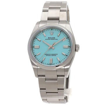 ROLEX 126000 Oyster Perpetual 36 Turquoise Blue Watch Stainless Steel/SS Men's