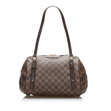 LOUIS VUITTON Damier Rivington GM Handbag Shoulder Bag N41158 Brown PVC Leather Women's
