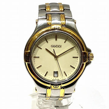 GUCCI 9040M quartz combination date watch men's