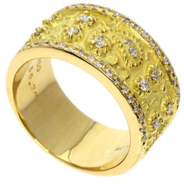 CELINE Diamond Ring K18 Yellow Gold Women's