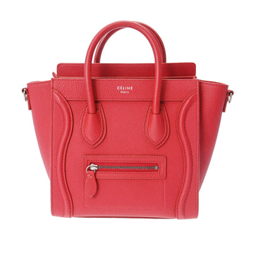 CELINE Luggage Nano Shopper Red Women's Leather Handbag