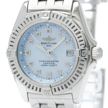 BREITLINGPolished  Callistino Blue MOP Dial Steel Quartz Watch A72345 BF568289