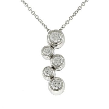 TIFFANY Bubble Necklace Pt950 Platinum Diamond Ladies &Co.