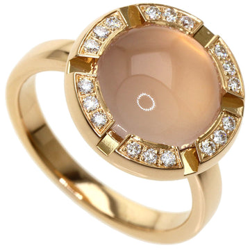 Chaumet Class One Cruise Rose Quartz Diamond #45 Ring K18 Pink Gold Ladies