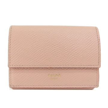 CELINE Women's Leather Wallet [bi-fold] Pink
