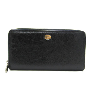 GUCCI Interlocking G 575988 Women,Men Leather Long Wallet [bi-fold] Black
