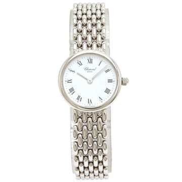 Chopard Dress Watch White Dial 750 K18WG Gold Ladies Quartz Wristwatch