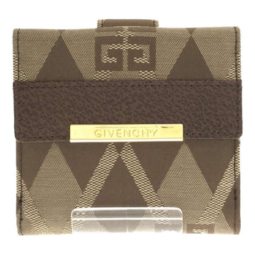 GIVENCHY Argyle pattern W flap wallet brown beige bi-fold with box ITUZL6W8D09Q RM0353R