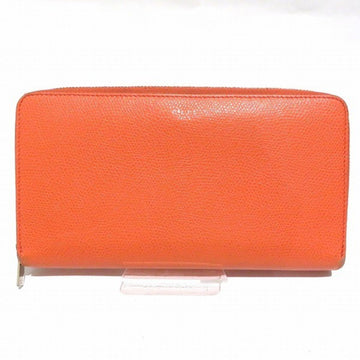 Celine Women's Leather Long Wallet (bi-fold) Orange