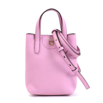 SALVATORE FERRAGAMO Crossbody Shoulder Bag Leather Pink Women's