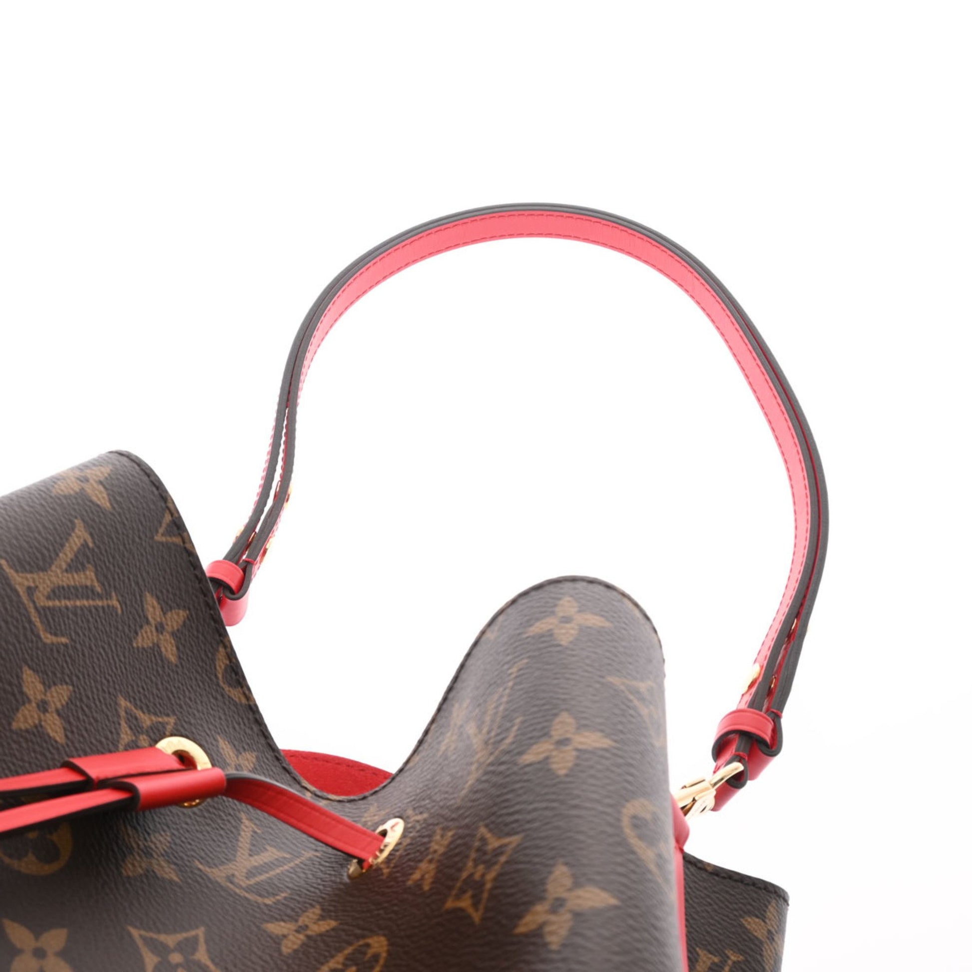 Louis Vuitton LOUIS VUITTON Neonoe Strap Shoulder Bag Monogram Canvas  Coquelicot M44021