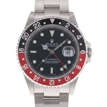 Rolex GMT master 2 black / red bezel 16710 men's SS watch automatic winding dial