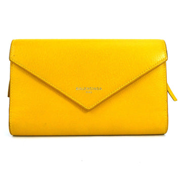 BALENCIAGA long wallet paper leather yellow ladies