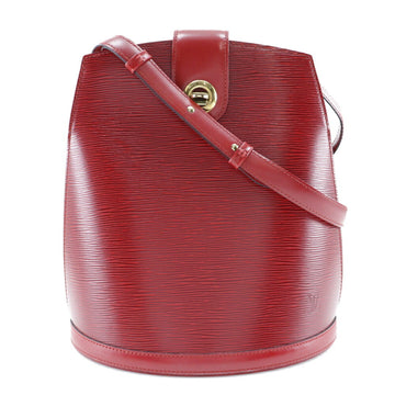LOUIS VUITTON Cluny Shoulder Bag M52257 Epi Leather Castilian Red VI0995 Women's