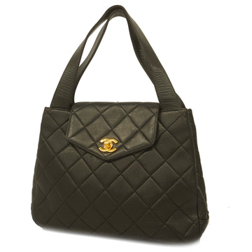 CHANELAuth  Matelasse Handbag Women's Leather Handbag Black