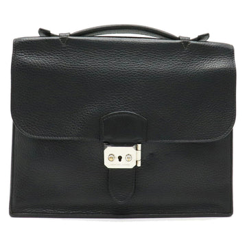 HERMES Sac a Depeche 27 Bag Handbag Taurillon Clemence Leather Black L Stamp