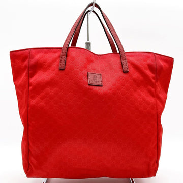GUCCI Micro GG Tote Bag Nylon Handbag Pattern Red Ladies Fashion 284721