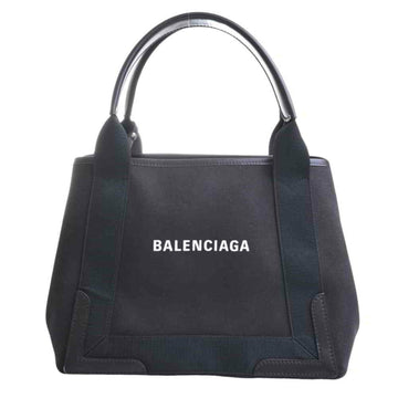 Balenciaga Canvas Navy Cover S Tote Bag Black