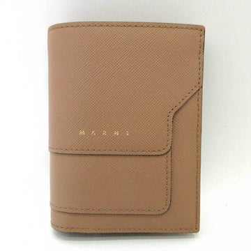 MARNI Wallet Mini Bi-Fold Brown Series Women's Leather