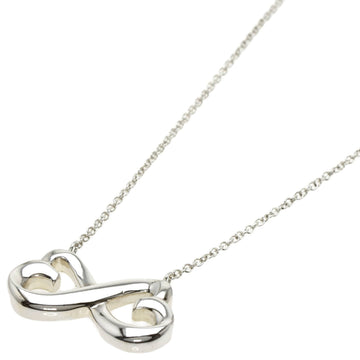 TIFFANY Double Loving Heart Necklace Silver Ladies &Co.