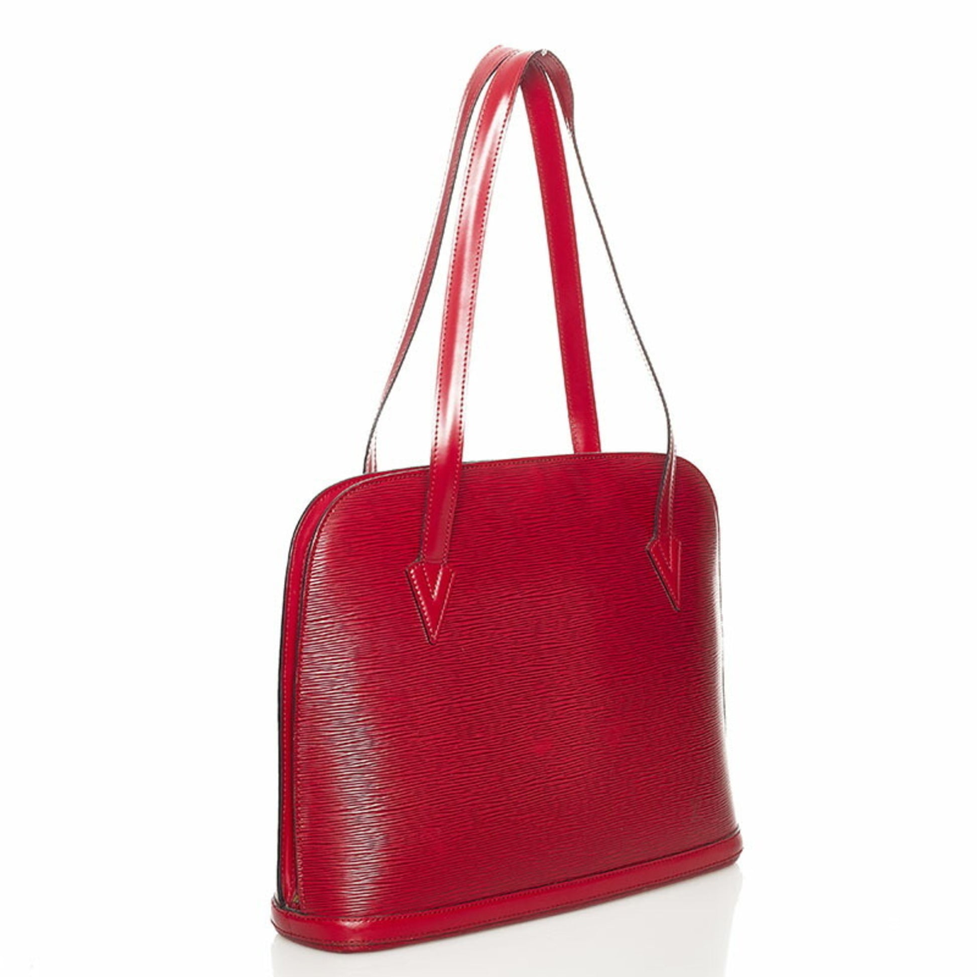 Louis Vuitton Epi Lussac Shoulder Bag Tote M52287 Castilian Red Leathe