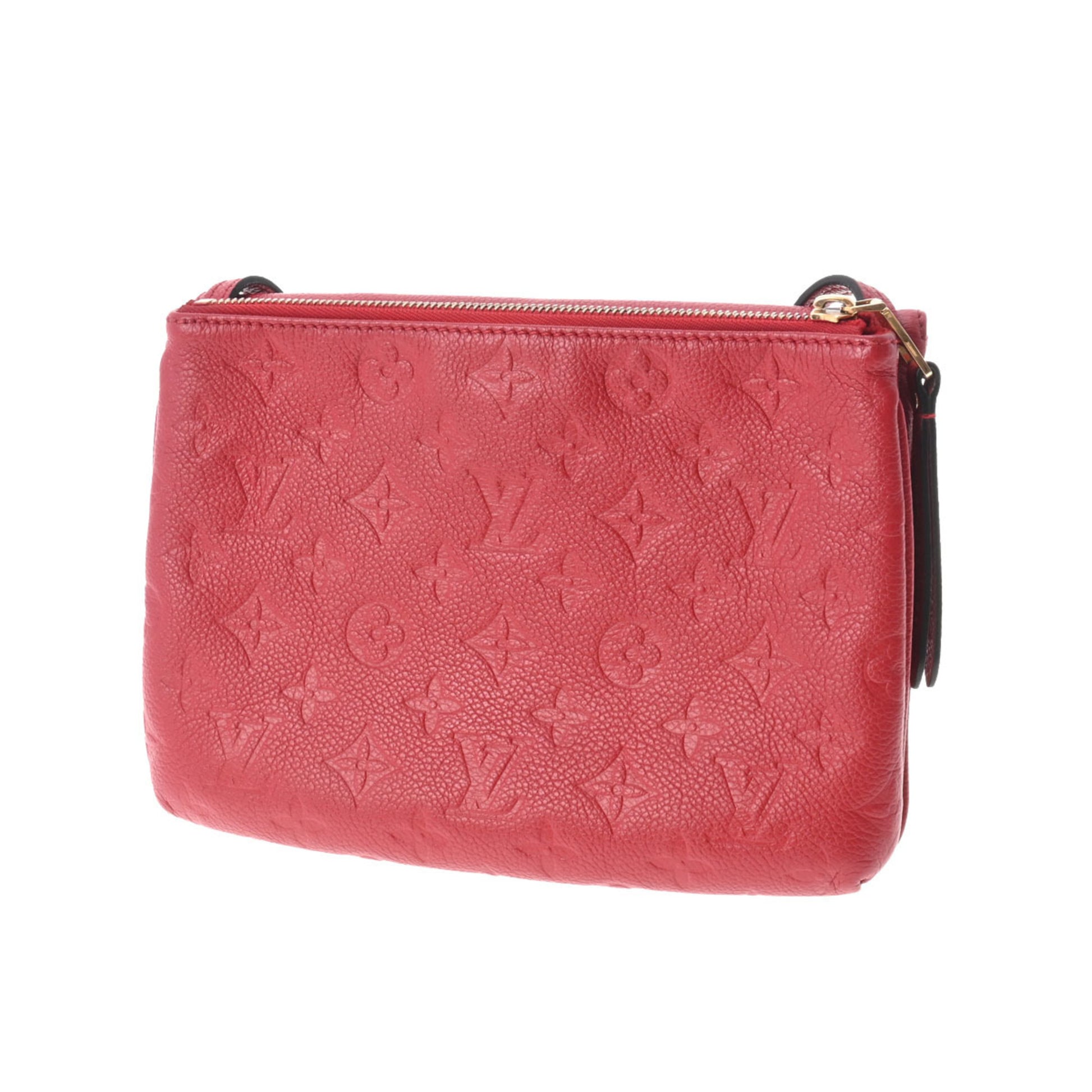 New Louis Vuitton Pink Double Zip Pochette Empreinte Crossbody Bag