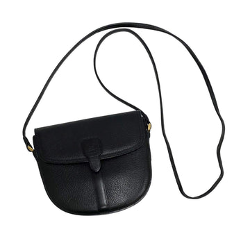 BURBERRYs Nova Check Logo Leather Genuine Mini Shoulder Bag Pochette Sacoche Black