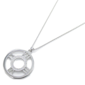 TIFFANY&CO Atlas Open Medallion Diamond Necklace Necklace Clear K18WG[WhiteGold] Clear