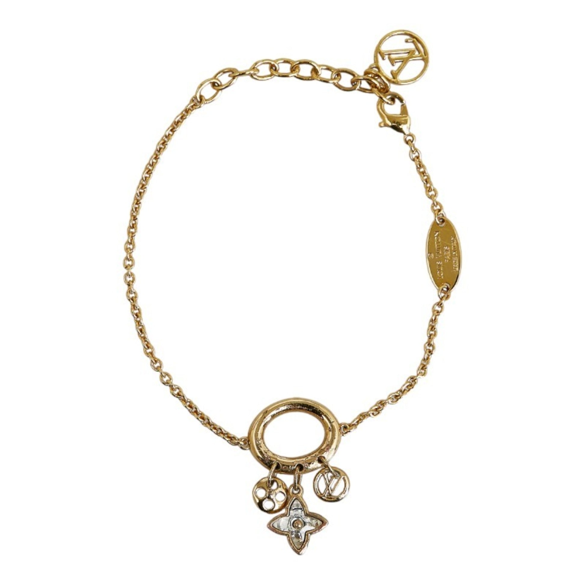 LOUIS VUITTON Bracelet My Blooming Strass M00583 Gold Plated Ladies